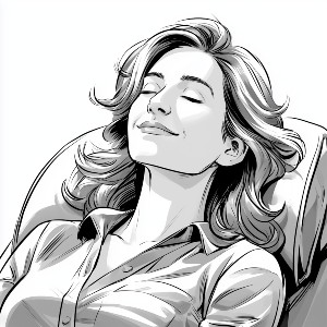 Image of a woman relaxing before med spa treatment